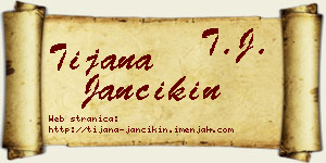 Tijana Jančikin vizit kartica